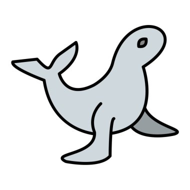 Tatlı bir karikatür balinasının vektör çizimi