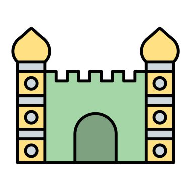 Şato. Web simgesi basit illüstrasyon