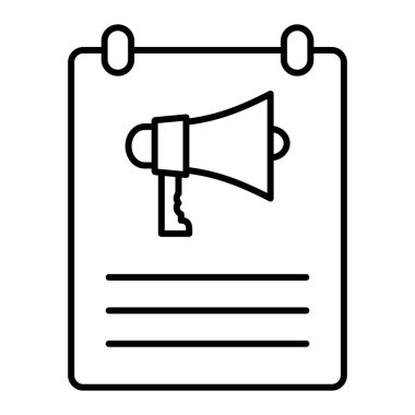 Megafon. Web simgesi basit illüstrasyon