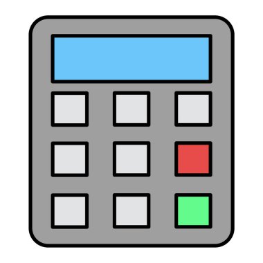 Hesap makinesi simgesi. vektör illüstrasyonu