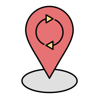 gps navigasyon konumu ikon vektör illüstrasyon tasarımı