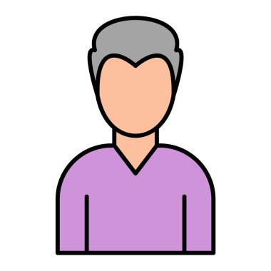 Man avatar karakter vektör çizimi tasarımı