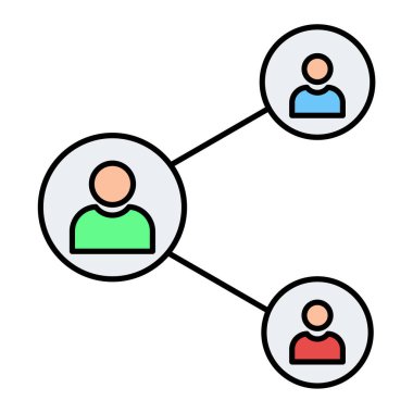 sosyal ağ simge vektör çizim