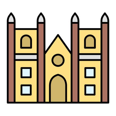 Bina. Web simgesi vektör illüstrasyonu