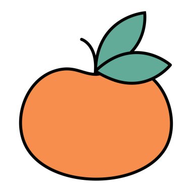 elma meyve ikonu vektör illüstrasyon grafik tasarımı