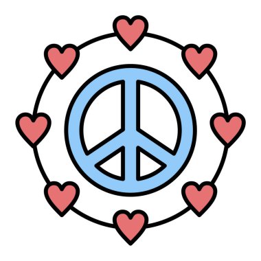 Aşk sembolü olan kalp şekli vektör çizimi tasarımı