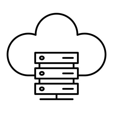 bulut sunucu simge vektör çizim tasarım bilgisayar