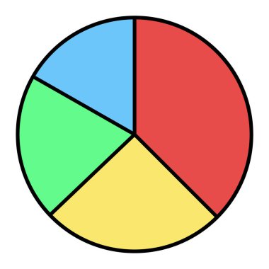 vektör pasta çizelgesi simgesi