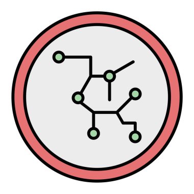 Molekül vektör simgesi modern basit illüstrasyon
