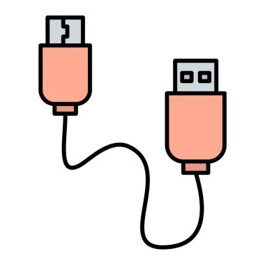 usb kablo simgesi vektör illüstrasyon tasarımı