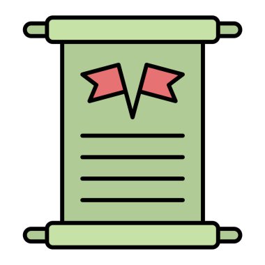 Bir parşömenin çizgi çizimi