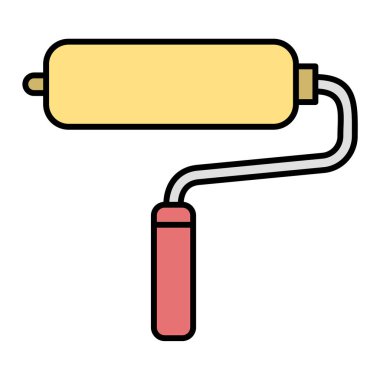 Boya silindiri ikonu. vektör illüstrasyonu