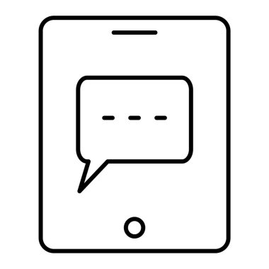 Sohbet mesajı vektör illüstrasyonu