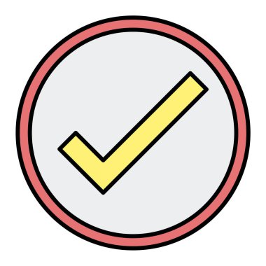 İşaret simgesini işaretle. vektör illüstrasyonu