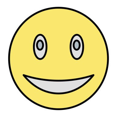 Mutlu yüz simgesi simgesi. vektör illüstrasyonu