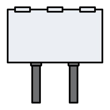 Beyaz arkaplanda boş ilan panosu