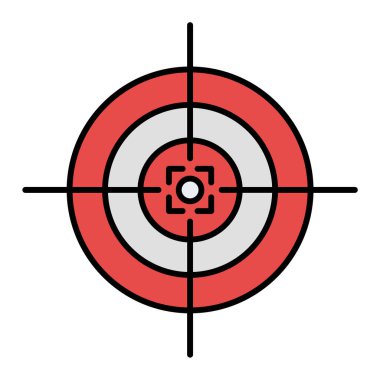 Moda Biçiminde Hedef Simgesi İzole Arkaplan