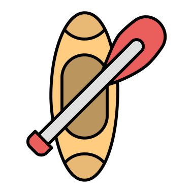 Paddleboard simgesi vektör illüstrasyon tasarımı