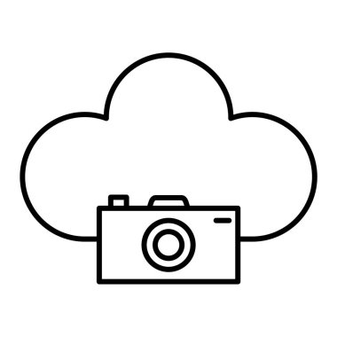 Bulut hesaplama teknolojisi ikon vektör çizimi tasarımı