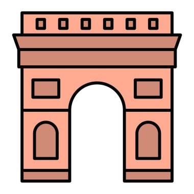 Bir bina simgesinin vektör illüstrasyonu