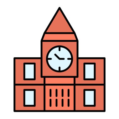 Bina. Web simgesi vektör illüstrasyonu