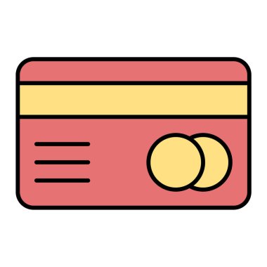 Kredi kartı ikonu vektör illüstrasyonu