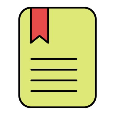 Kitap. Web simgesi basit illüstrasyon