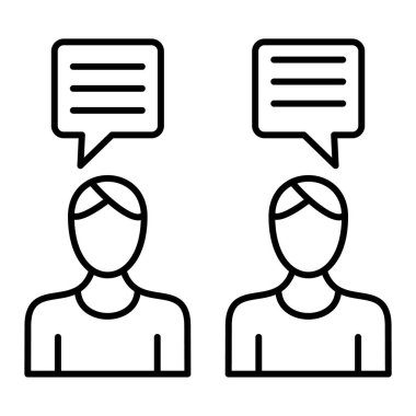 İnsanların vektör illüstrasyonu ve iletişim simgesi