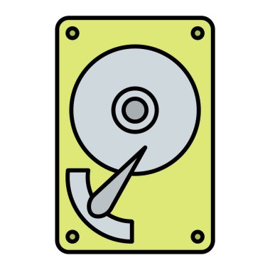 Tek izole edilmiş simge ögesinin vektör illüstrasyonu