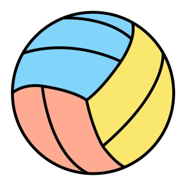 Voleybol ikonu vektör illüstrasyon grafik tasarımı