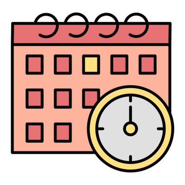 Saat. Web simgesi basit illüstrasyon