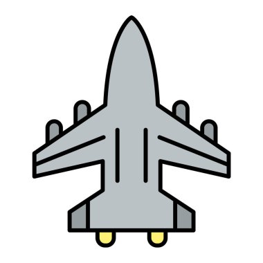 uçak ikonu vektör illüstrasyonu