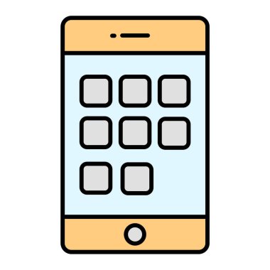 cep telefonu ikonu vektör illüstrasyonu