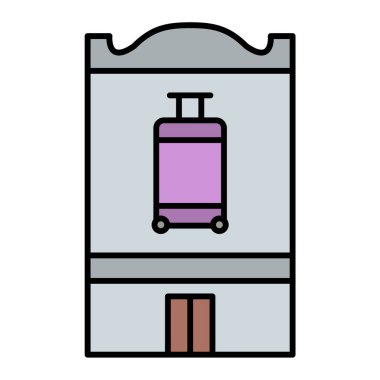 bagaj. Web simgesi vektör illüstrasyonu