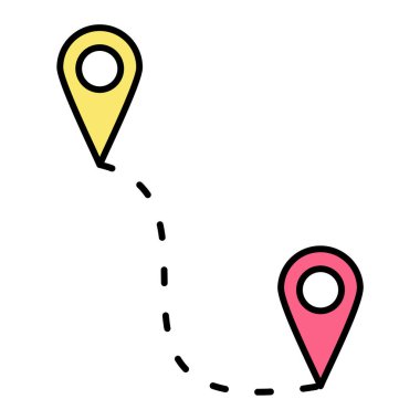 konum simgesi vektör illüstrasyonu