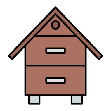 Çiftlik simgesinin vektör illüstrasyonu