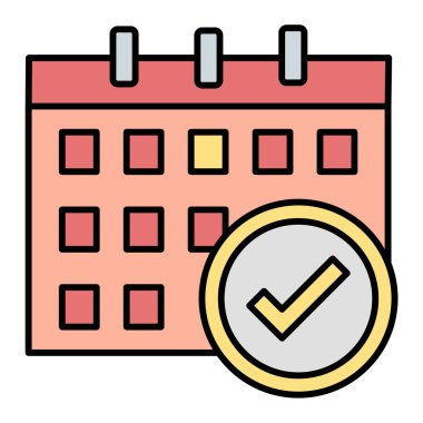 Takvim simgesi vektör illüstrasyonu