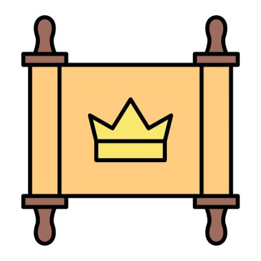 Kral taç ikonu. Kraliçe vektör simgelerinin karikatür çizimi
