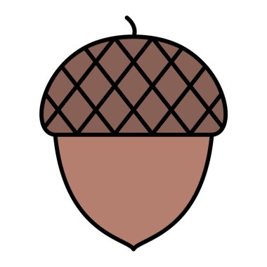 Yapraklı hindistan cevizi çizgi filminin vektör çizimi