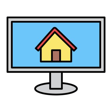 Ev simgesi vektör illüstrasyonu