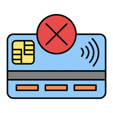 Akıllı telefon ve banka satırı biçimindeki ikon vektör çizimi tasarımı içeren kredi kartı