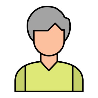 Man avatar karakter vektör çizimi tasarımı