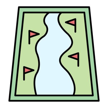 Bir çizgi film işaretinin vektör illüstrasyonu 