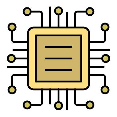 İşlemci. Web simgesi basit illüstrasyon