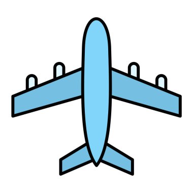 uçak ikonu vektör illüstrasyonu