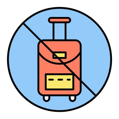 seyahat valizi ikon vektör çizimi