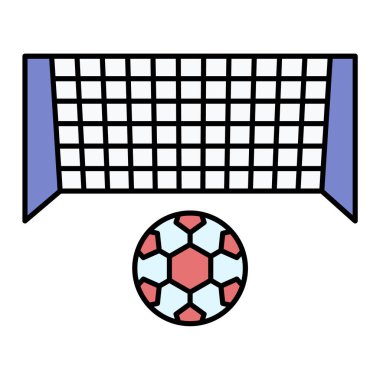 Futbol topu ikonu. Spor oyunu ve yarışma teması. Yalnız tasarım. vektör illüstrasyonu