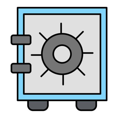 Güvenlik sistemi simgesi vektör illüstrasyonu