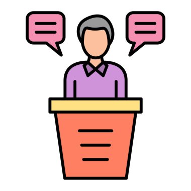 Konuşma kabarcığı vektör çizimi olan insanlar