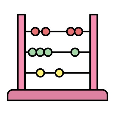 Abaküs. Web simgesi basit illüstrasyon